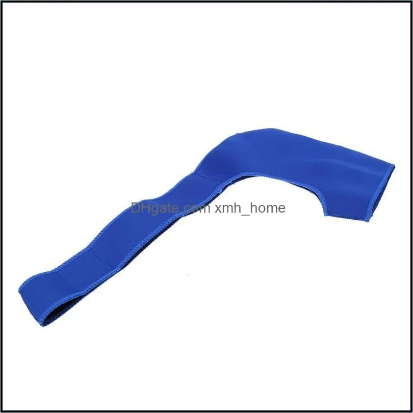 New Gym Sports Care Back Brace Strap Band-aids Blue Bandage Wrap Guard Single Shoulder Protector Support