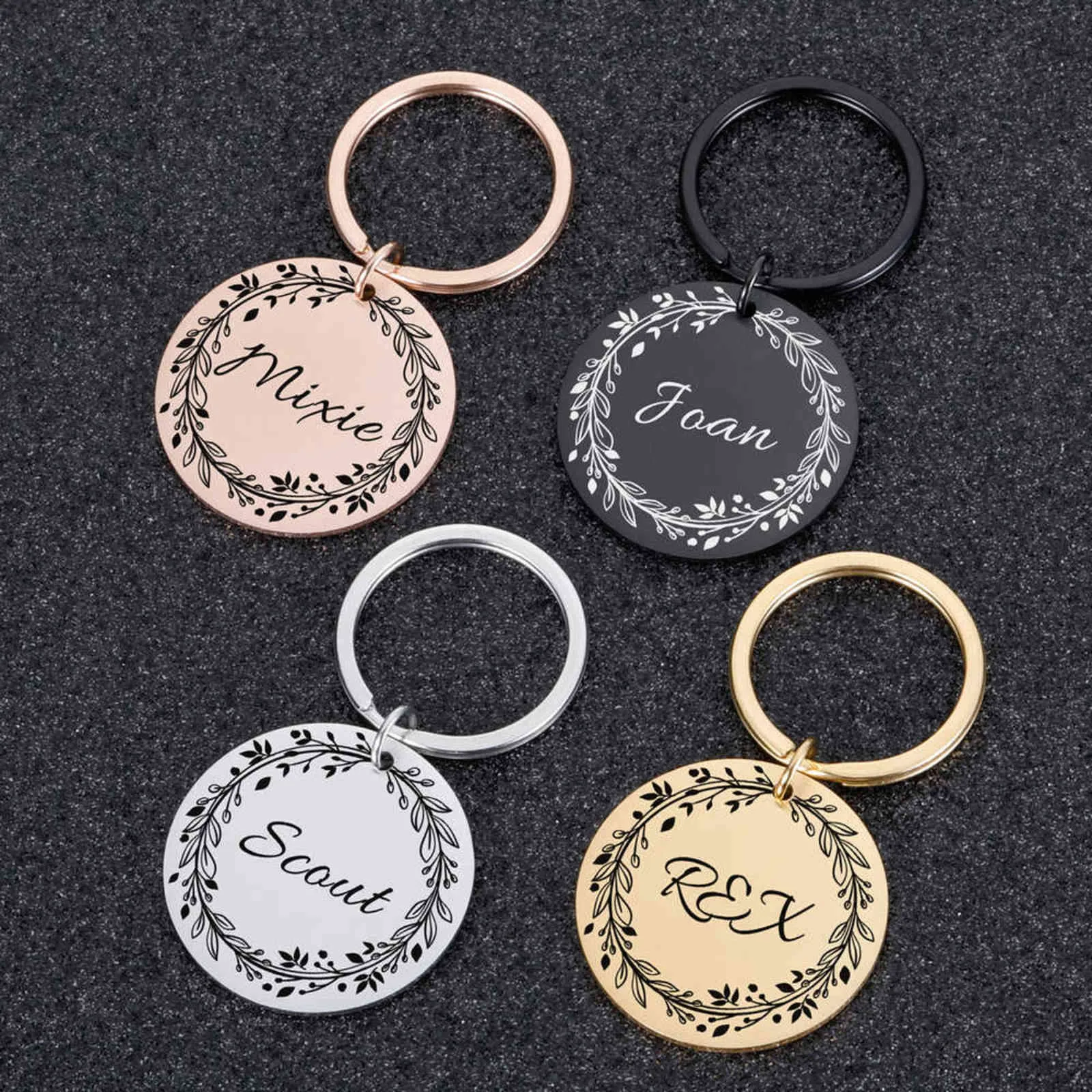 Personnalisé Cat Cat Cat Pet ID Tags gravé Cat Chiot Pet ID Nom Nom Numéro Adresse Collier Tagentifie Pendentif Pendentif Pet Accessoires