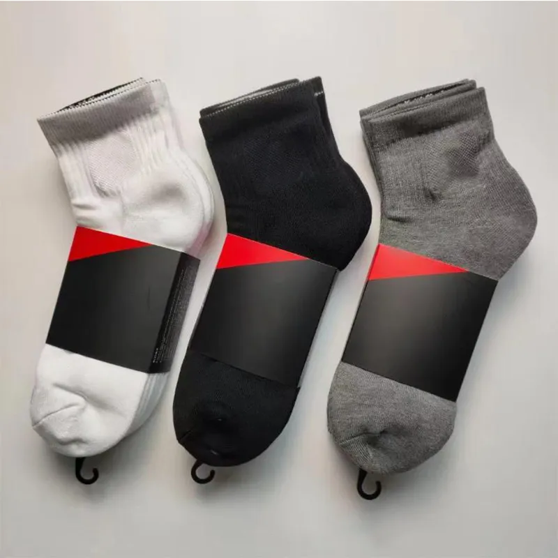 Mens Socks Classic Black and White Grey Three Color Basketball Running Sport Breattable Pure Cotton Sports Sock Low Tube Womens Stocking One Size Fits All Christmas