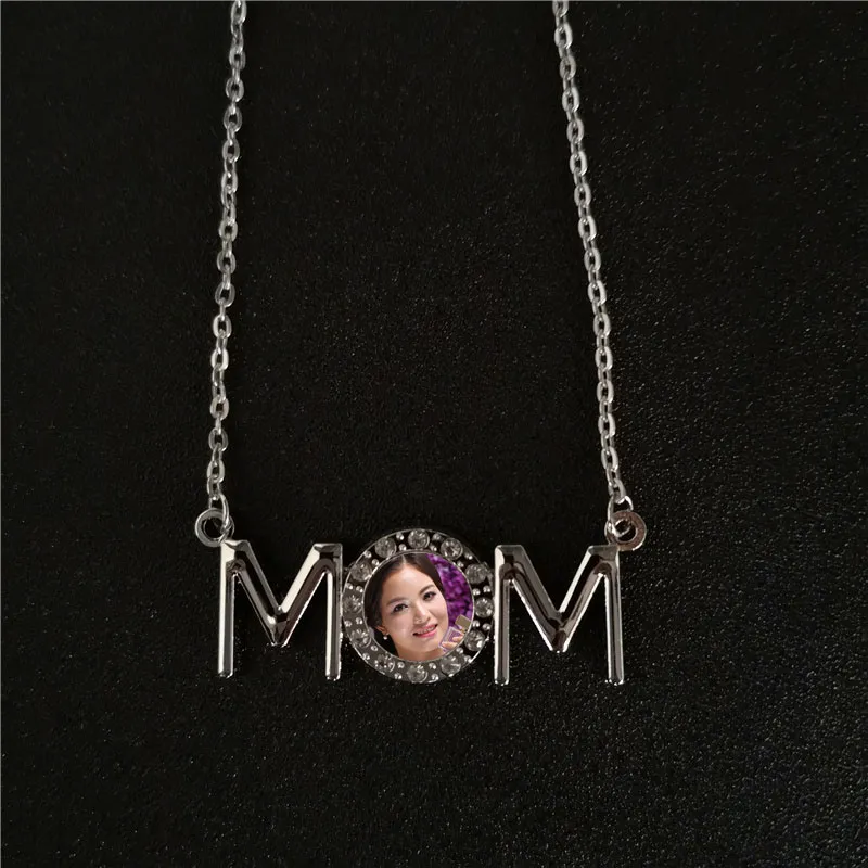 Sublimación nueva mamá collares colgantes para el Día de la Madre materiales de impresión por transferencia en caliente consumibles