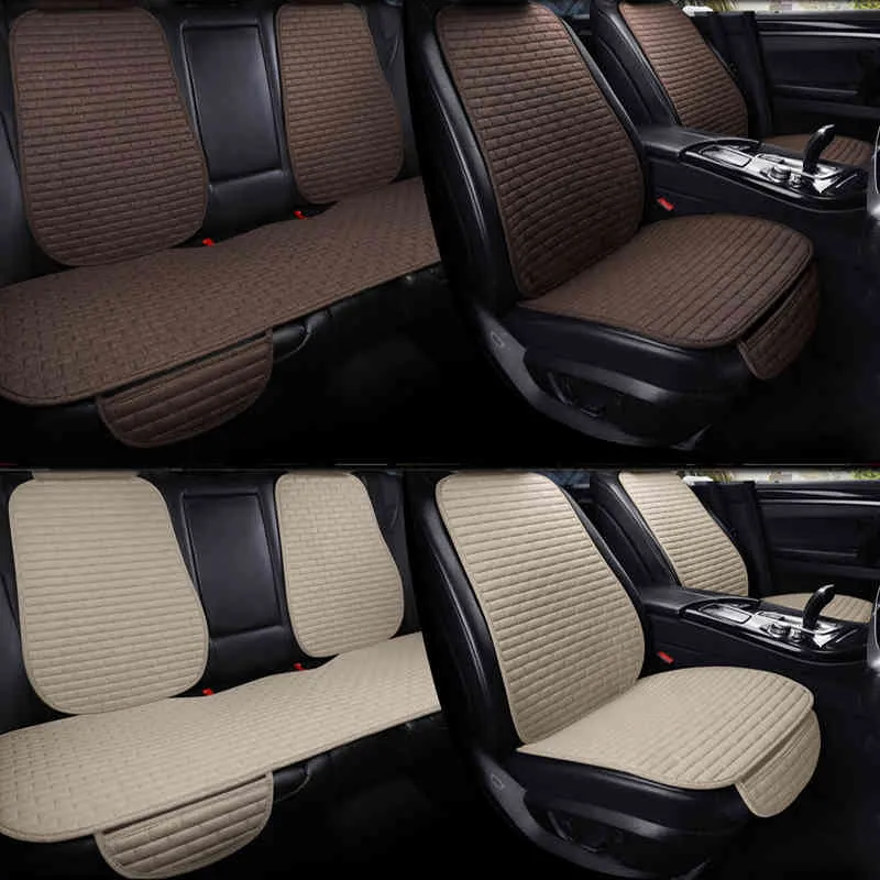 Cover Protector Flax Voorzijde Terug Achterste rugleuning Zitkussen Pad Automotive Interieur Auto-accessoires SUV of van