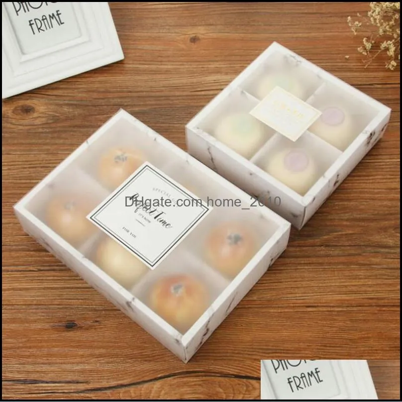 Transparent Frosted Cake Boxes Mooncake Cake Pack Packaging Box Dessert Macarons Boxes Pastry Packaging Boxes