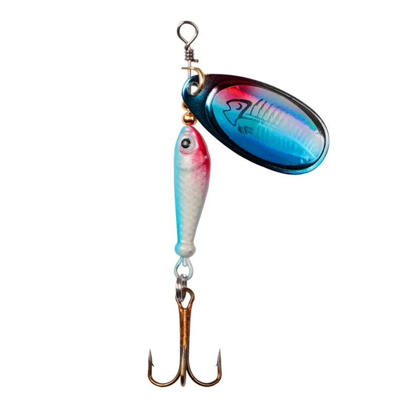 9g Treble Hook Fishing Spinner Spinner Bait Lure With Metal