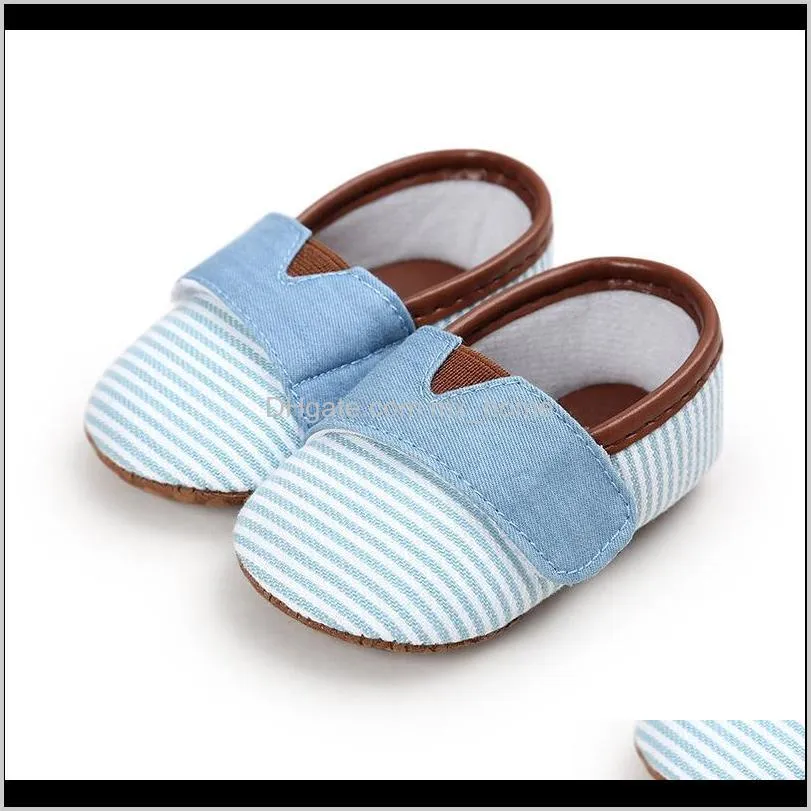 baby canvas colorful stripes newborn infant toddler shoes anti-slip soft sole girls boys baby walking shoes 0-18m