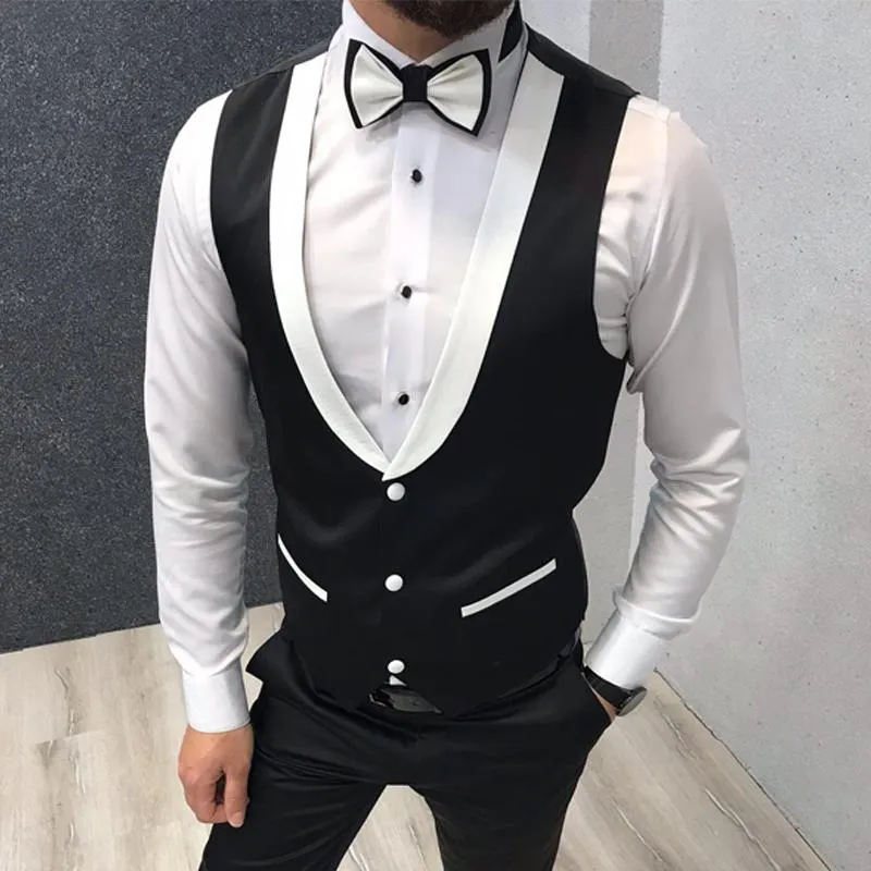 Slim Fit Men's Wedding Vest: Elegant Waistcoat for Groom Tuxedos Shop Now!