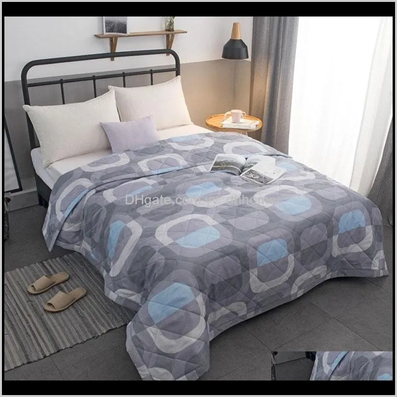 ymqy 2020 fashion summer thin comforter quilt bedspread throws blanket twin/queen king size quilting blankets plaids polyester