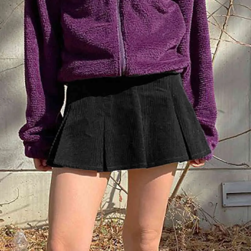 Black corduroy skirt 90s sale