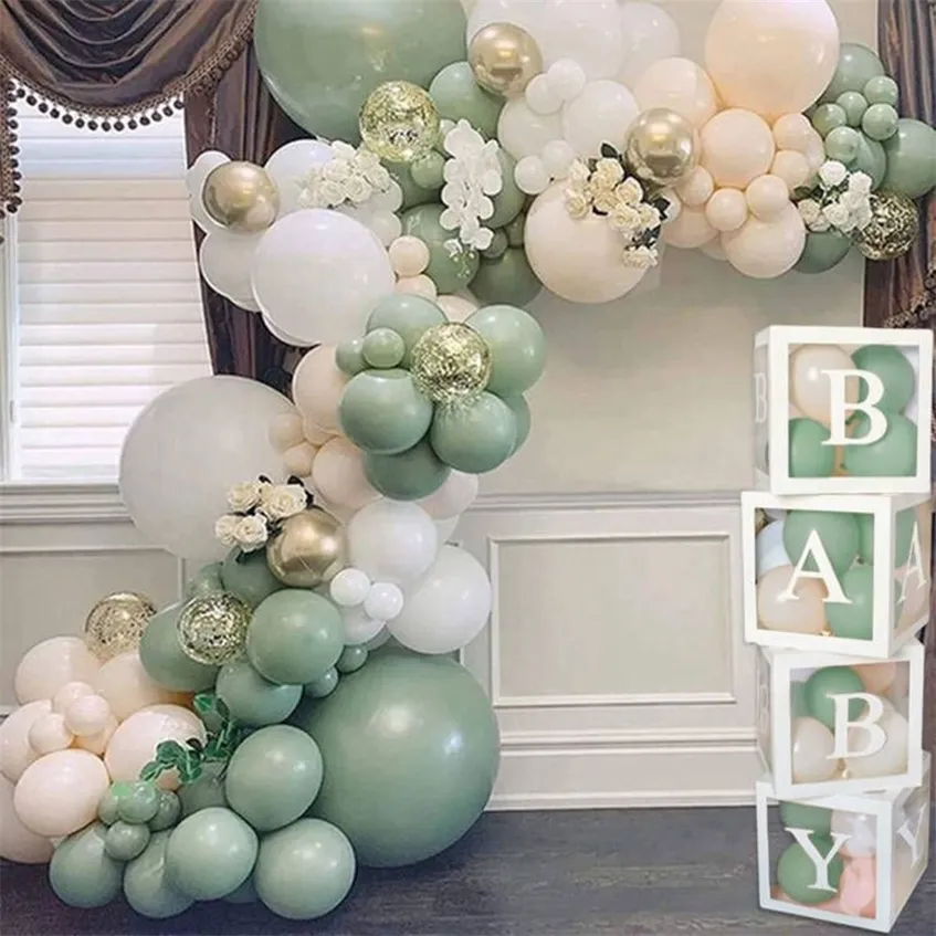 Födelsedag Balloon Garland Arch Kit Happy Party Decoration Baby Shower Boy Girl Wedding Valentine Supplies 220225