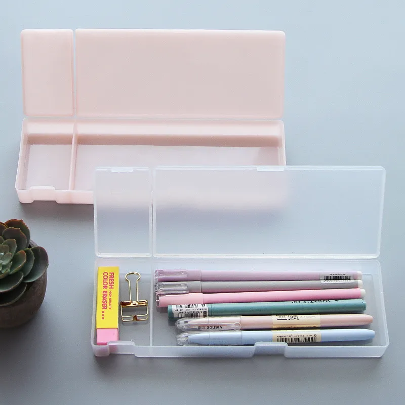 Wholesale Frosted Matte Transparent Binder Pencil Case Pink, Green, White,  Blue Pen Pen Holder For School And Office Stationery Supplies HY0044 From  Dreamhome_jy, $0.42