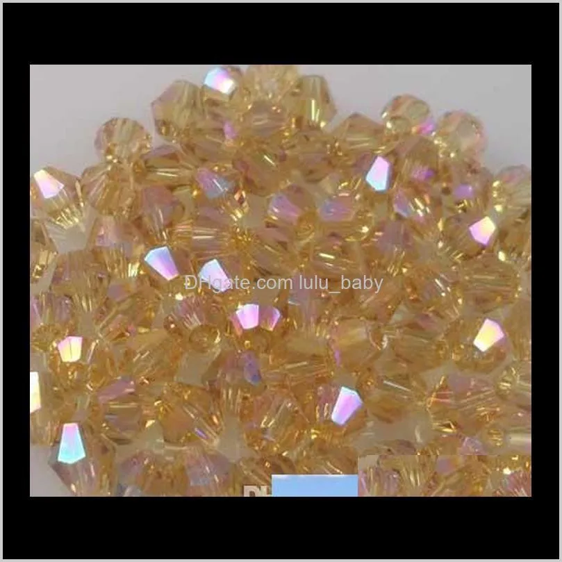 wholesale 1000pcs/lot shipping 4mm bicone crystal spacer 5301# beads diy u pick