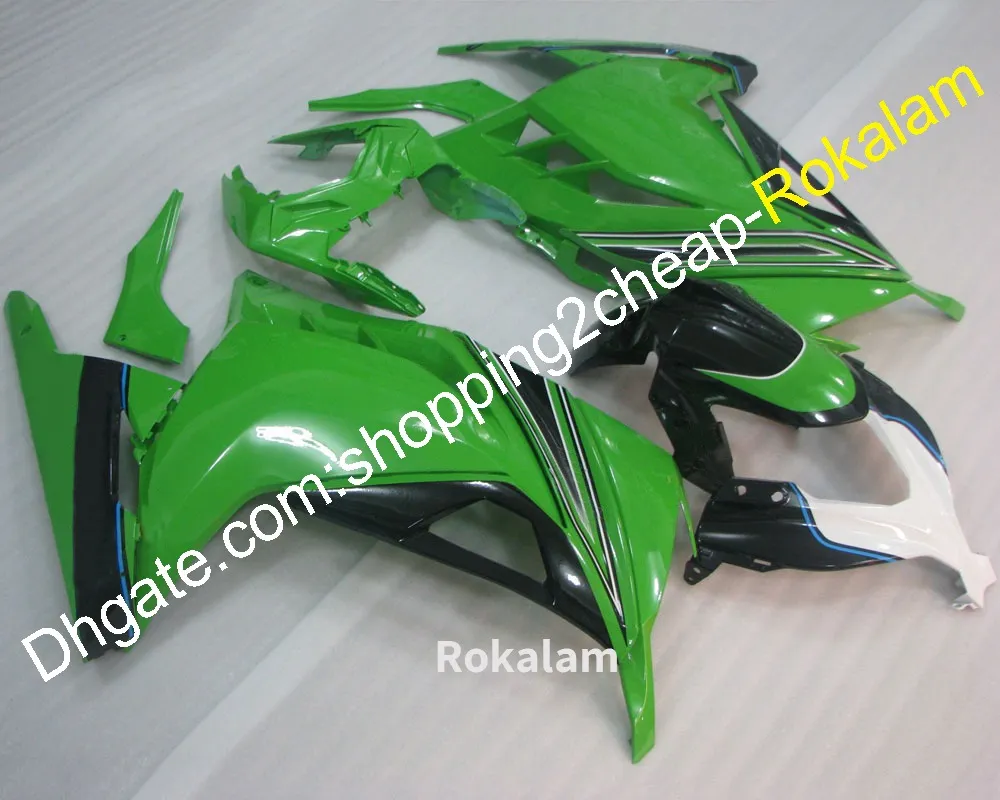 EX300 Feeding para Kawasaki 300R ZX300 2013 2014 2015 2016 EX 300 ABS Body Fairing Fairings Kit Preto Branco Verde (moldagem por injeção)