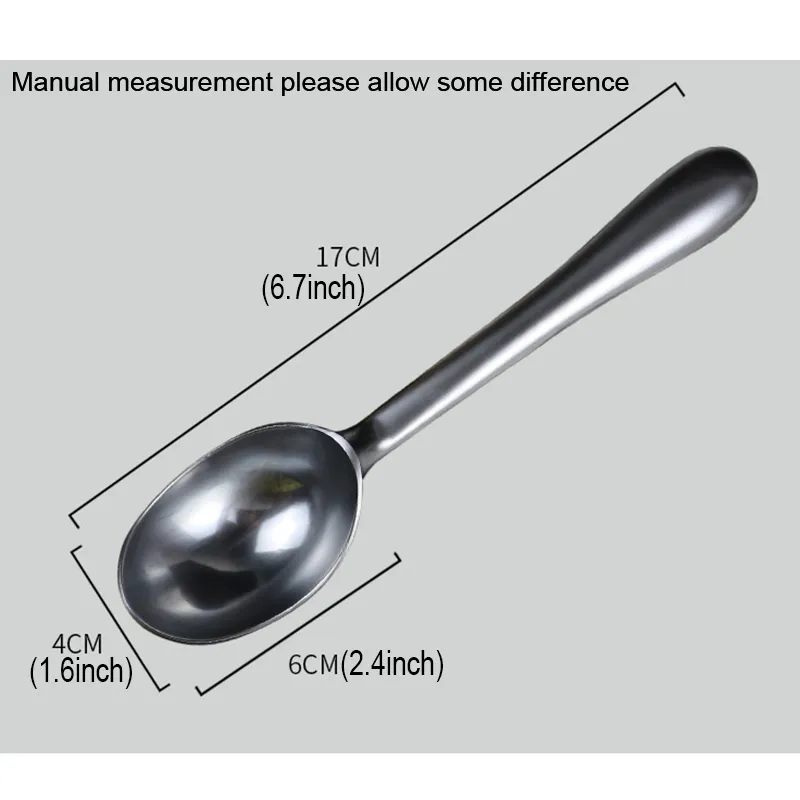 Wit Nikkel Zinklegering Ijslepels Keukengereedschap Duurzaam Non-stick Fruit Watermeloen Baller Lepel Antislip CCF7362