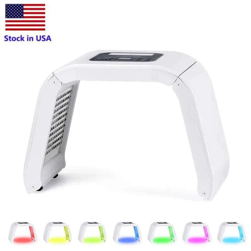 Stock in USA 7 Color LED PDT Light Facial Mask Skin Care Photon Therapy Machine Facemask Rejuvenation Tightening Acne Treatment Wrinkle Removal