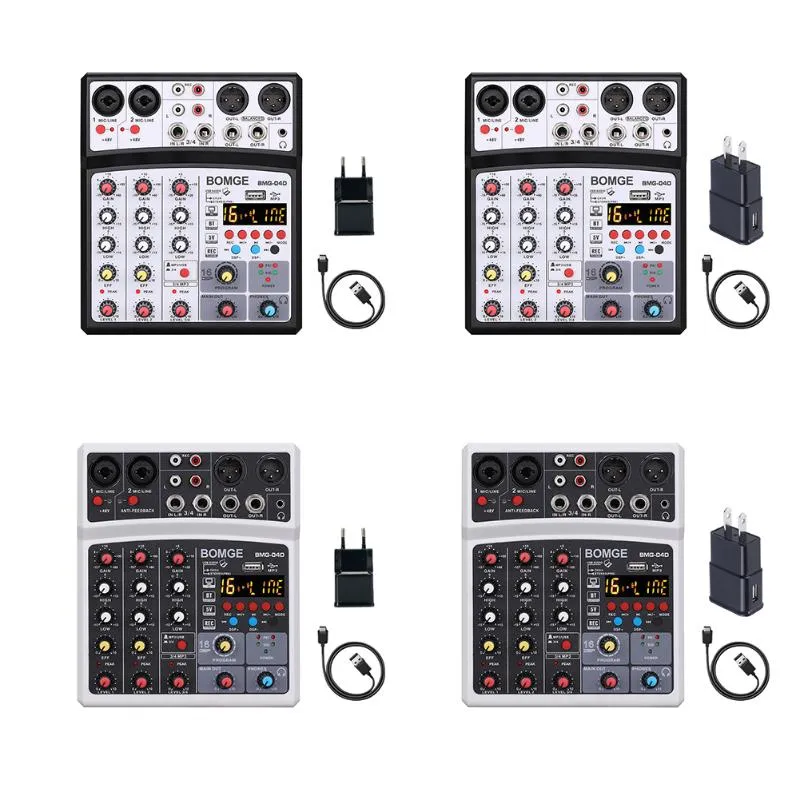 Sound Cards Mixing Console Phantom Audio Mixer Bluetooth For Home