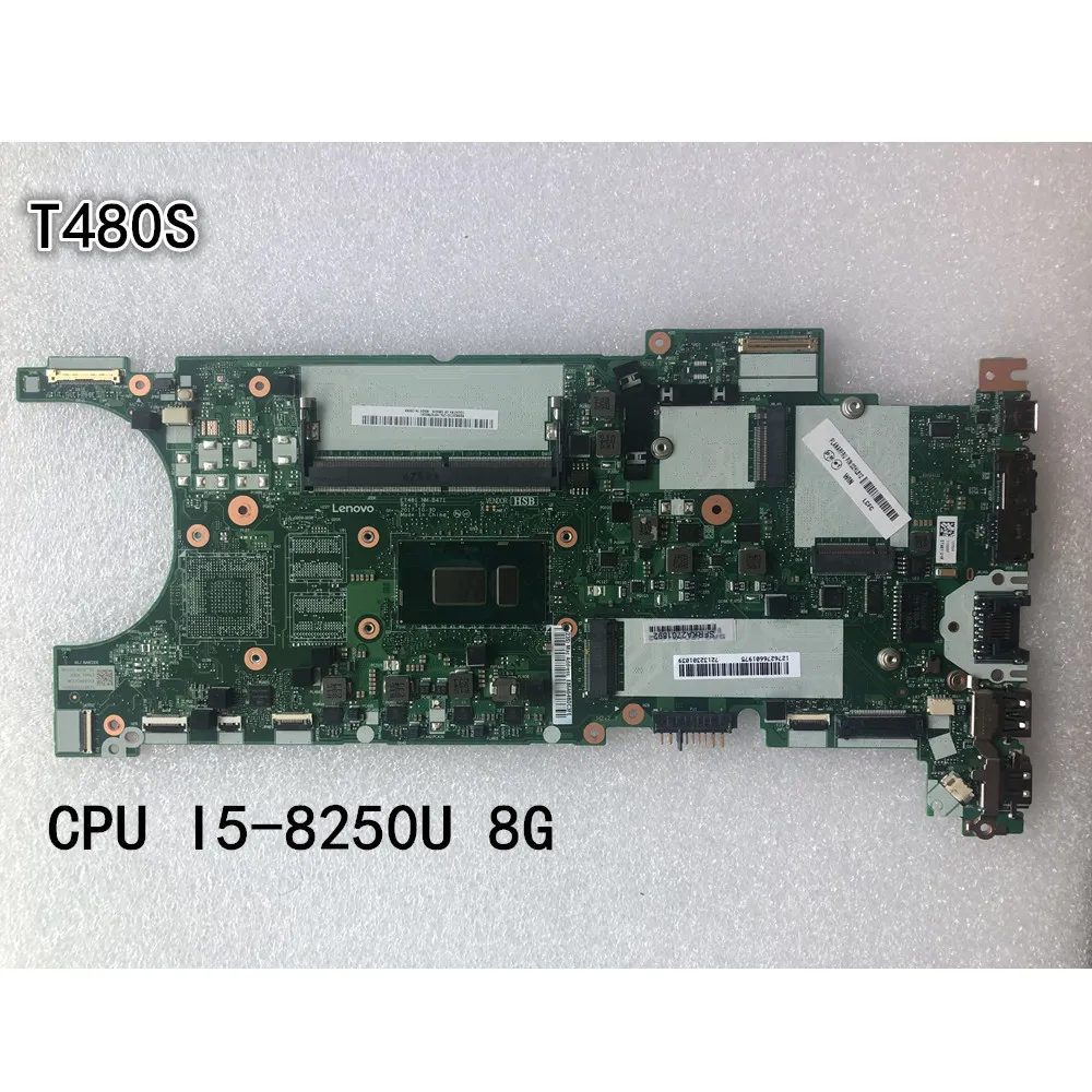 Oryginalny laptop Lenovo Thinkpad T480S płyta główna główna płyta główna I5-8250U Uma 8G Fru 02HL812 01LV602 01YU120
