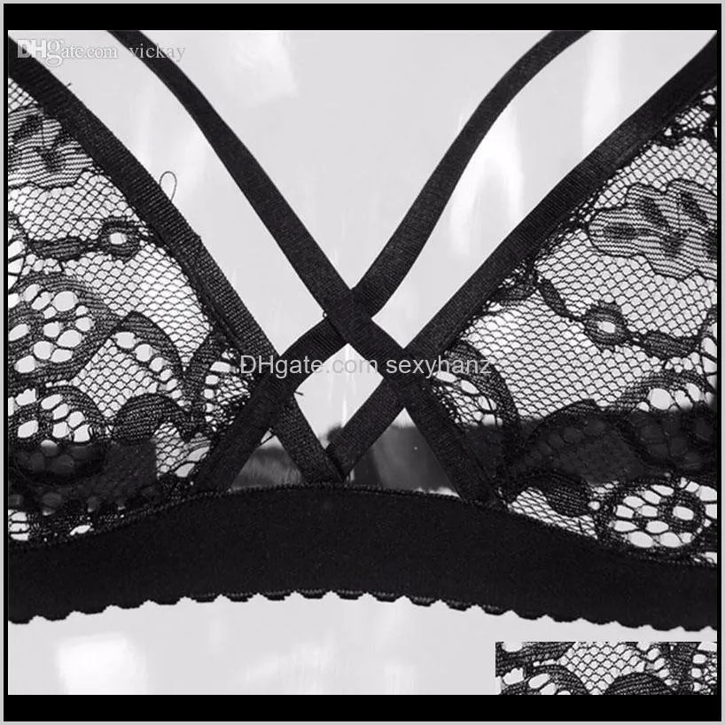 women fashion sexy sheer lace bra top bra new trendy fancy black floral print lace