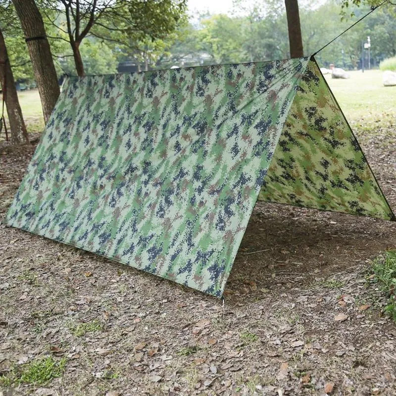 Tents And Shelters Outdoor Shelter Ultralight Tarp Camping Survival Rain Awning Multifunctional Mat Beach Waterproof V6y3