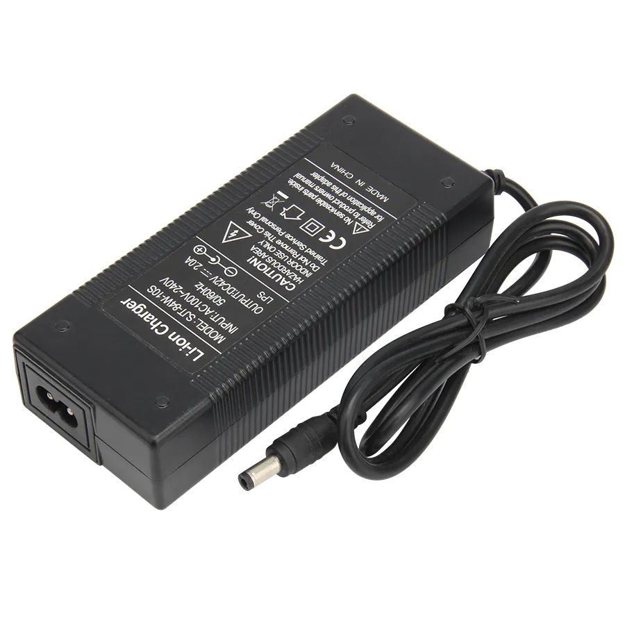 36V Lithium Battery Charger – 42V 2A Output, 100-240V Input – For 10S E-Bike, Scooter & Power Tools – Smart CC-CV Charging With LED Indicator