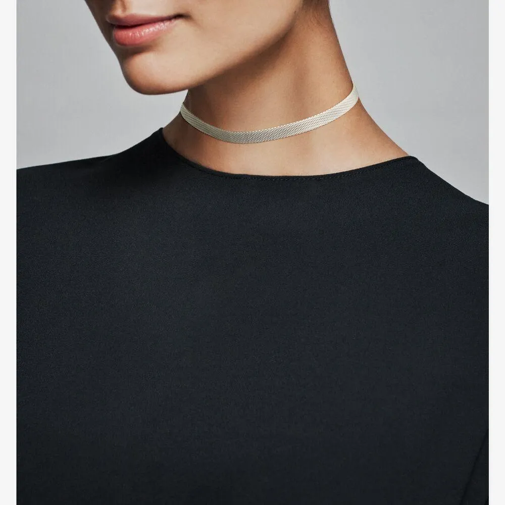 925 Sterling Silver Mesh Choker Necklace Elegant Wedding And Engagement Necklace Accessory For Women From Brandhouses 26.9 DHgate.Com