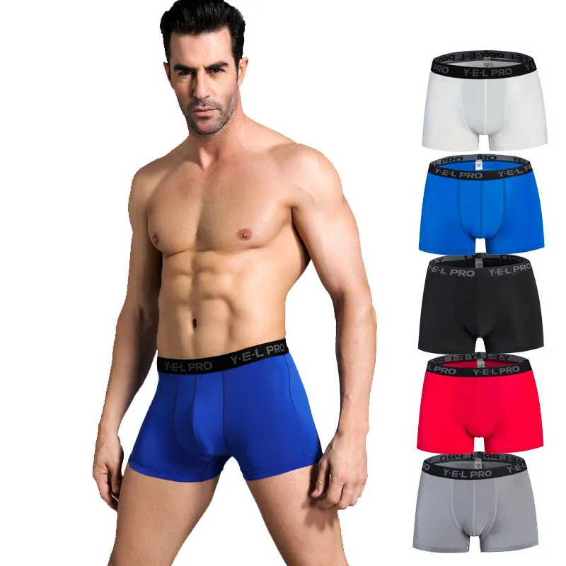 Män kompression shorts baslag tight boxers gym leggings män slim passform shorts fitness joggers underkläder 210421