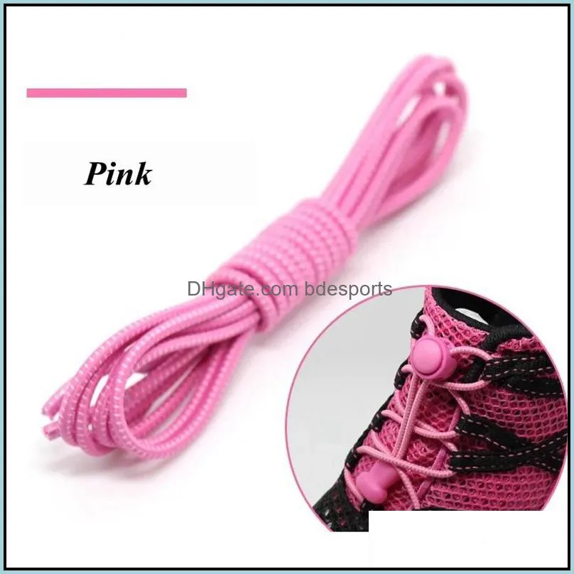 10 Pair 22 Colors Elastic Shoelaces Round Locking No Tie Shoe Kids Adult Quick Lazy Laces Rubber Sneakers Shoelace