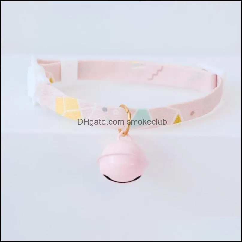 Adjustable Fruit Cat Collar Candy Color Pendant Cute Fashion Safety Buckle Necklace Pet Dog Nylon With Bells Collars LLA10441