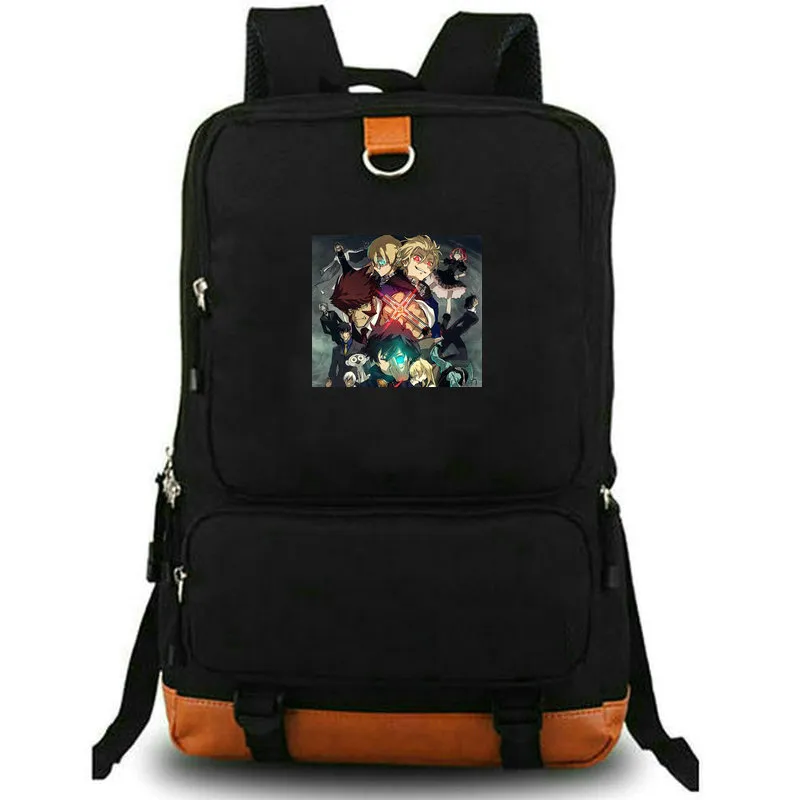 Kekkai zmysłowy plecak blokada krwi Battlefront Daypack School Bag Cartoon Print RucksAck Rekretowe szkolne szkolne laptopa pakiet
