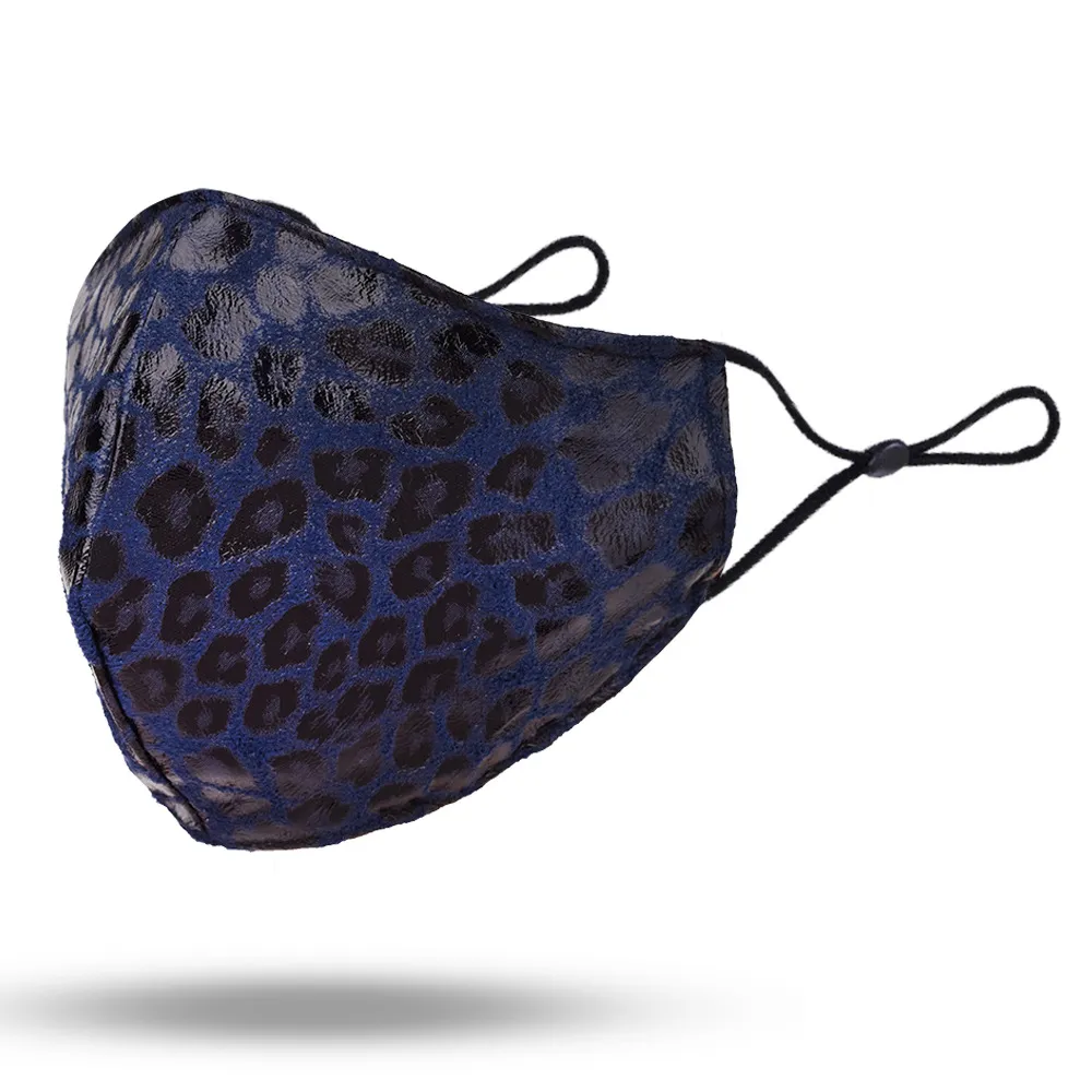 Nuova moda per adulti creativa stampa leopardata maschera di cotone personalizzata filtro PM2.5 maschera di lavaggio in tessuto antipolvere