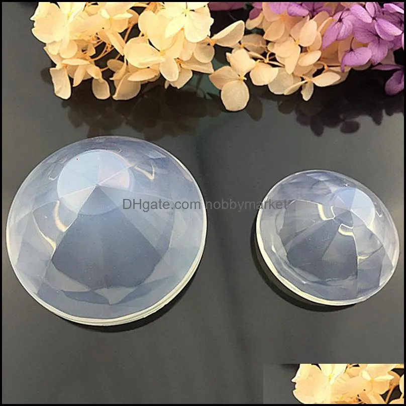 4Pc Diamond Transparent Dried Flower Decorative Uv Resin Liquid Silicone Molds For Making Jewelry Handcraft Pendant Tools