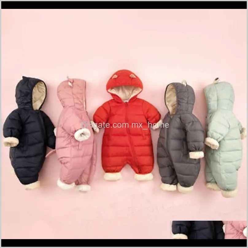 Mantel Oberbekleidung Baby Baby Kinder Mutterschaft Drop Lieferung 2021 Kinder Niedliche Daunen Onepiece Kleidung für Jungen und Mädchen 201030 Inejh