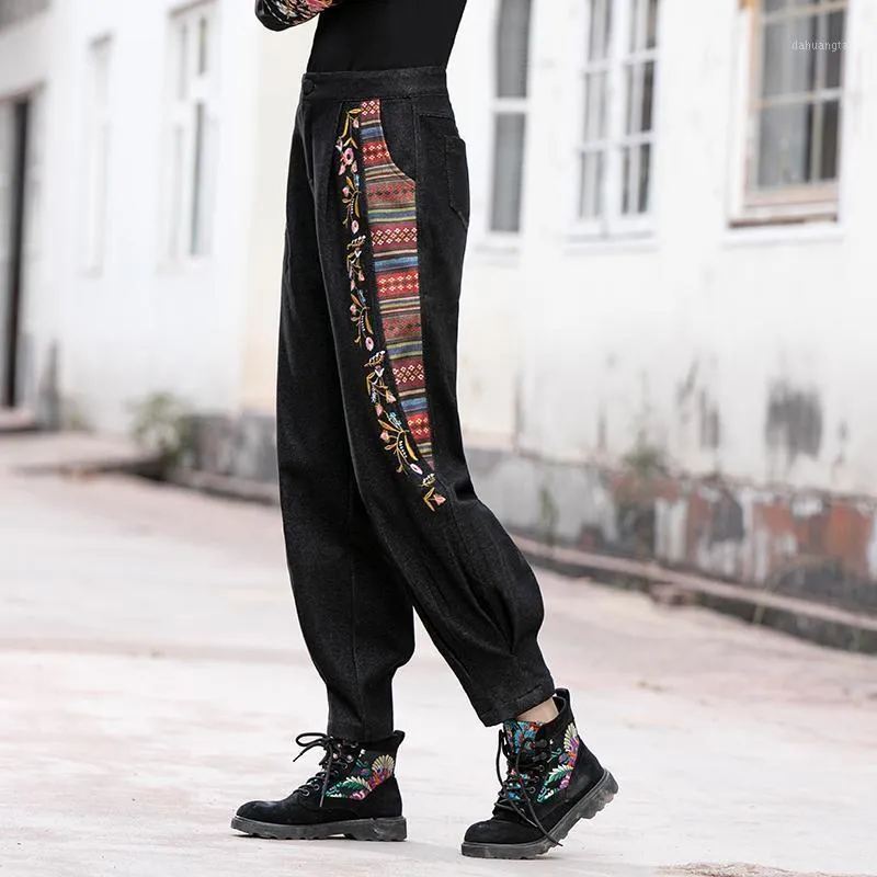 Compra Pantalones Para Mujer Capris 2021 Vintage Largo Para Mujeres Bordado  Pantalones De Flores Tallas Grandes M 4XL Casual Estilo Chino Bolsillo  Negro Barato | Entrega Rápida Y Calidad | Es.Dhgate