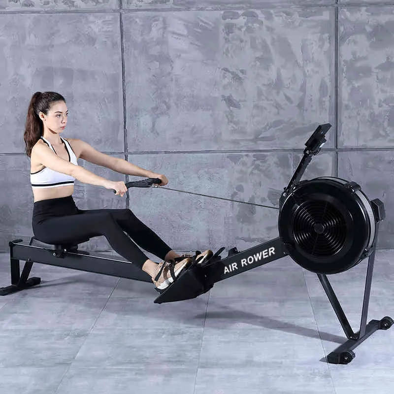 Row Machine Air Rower Rowing Rowing Home Gym Fitness Équipement de fitness Résistance au vent Machines sportives intérieures Sport Gymnasium Aérobic Bike ventilateur PM5 Performance Monitor