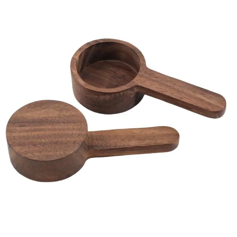 Wooden Coffee Scoop Measuring Spoon Black Walnut Wood Kitchen Scoop Measuring Spoon For Sugar Powder Wholesale LX4390