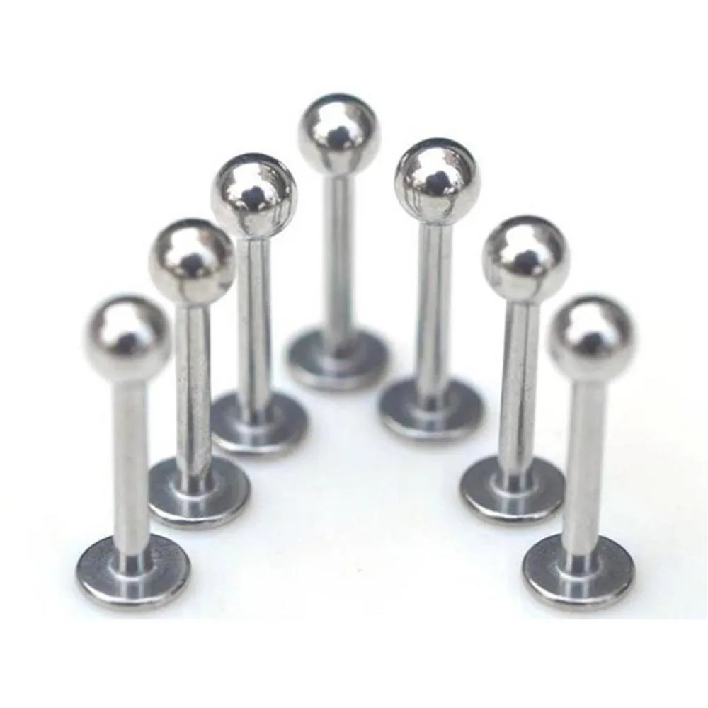 Labret, Jewelry10PCS 18g Ball Lip Ring Nose Ear Bar Stud Stainless Steel Piercing Body Biżuteria Hurtownie Drop Dostawa 2021 Izu2Z