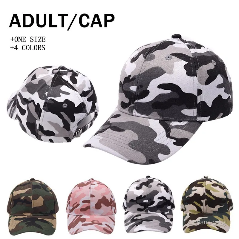 Camouflage Baseball Hut Outdoor Sport Gewaschen Ball Caps Mode Sonnenschutz Festliche Party Hüte Liefert 4styles T2I51878