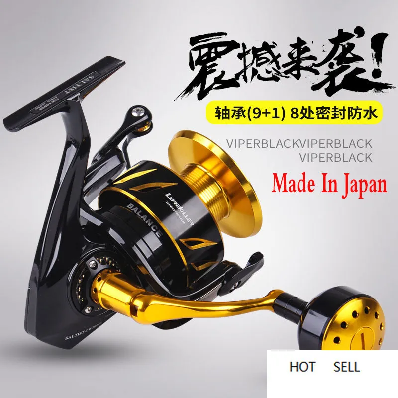 Le japon a fabriqué Lurekiller Saltist CW3000- CW10000 Spinning Jigging Reel Spinning reel 10BB Alliage reel 35kgs drag power