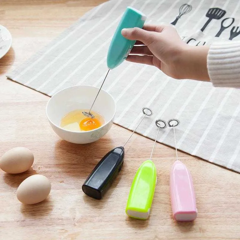 Batidora de mano eléctrica inalámbrica, mini batidor de crema para hornear  para uso doméstico, batidora de mano, batidor de huevos multifuncional