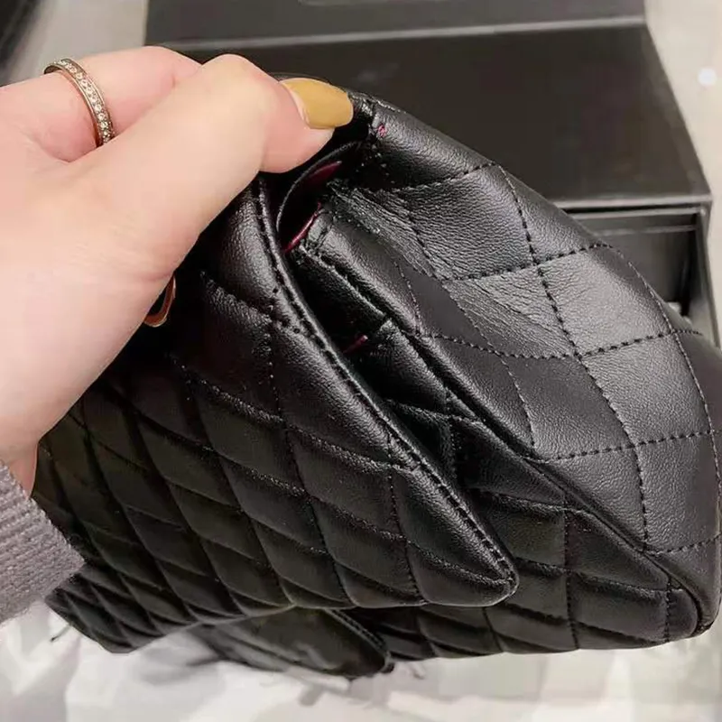 designer handbags original patent hand bag top quality lamb skin wallet famous luxury women purse gold and silver chain female package wholesale Genuine Leather