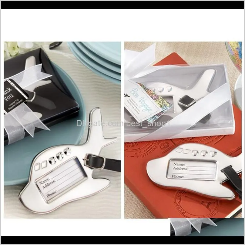 Travel Themed Airplane Luggage Tag Wedding gifts and favors for Bridal shower favors and Wedding Guest Gifts
