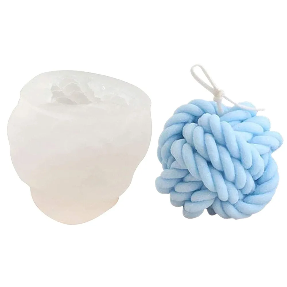 Craft Tools Silicone Candle Mögel Woolen Ball Form för tårta Decor Resin Ornaments DIY Wax Soap gör handgjorda konsthantverk XBJK2202