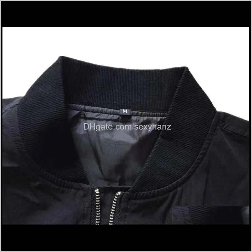 fashion style mens black bomber jacket hi-street flight jacket slim fit hip hop varsity letterman jacket for man plus size 2xl