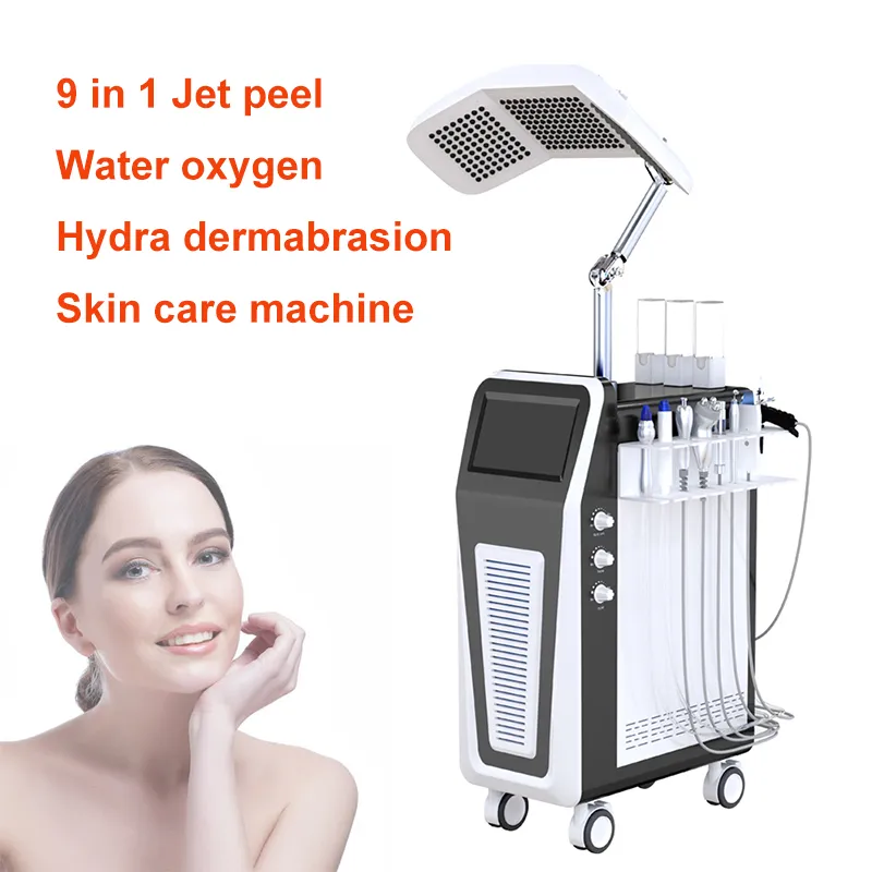 9 en 1 hydro dermabrasion machine bipolaire rf machines faciales oxydent hydratant soins de la peau