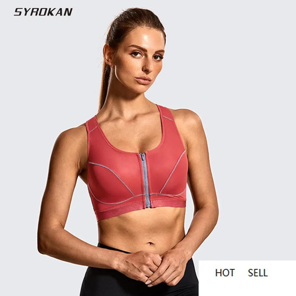 Wholesale Zip Front Sports Bra