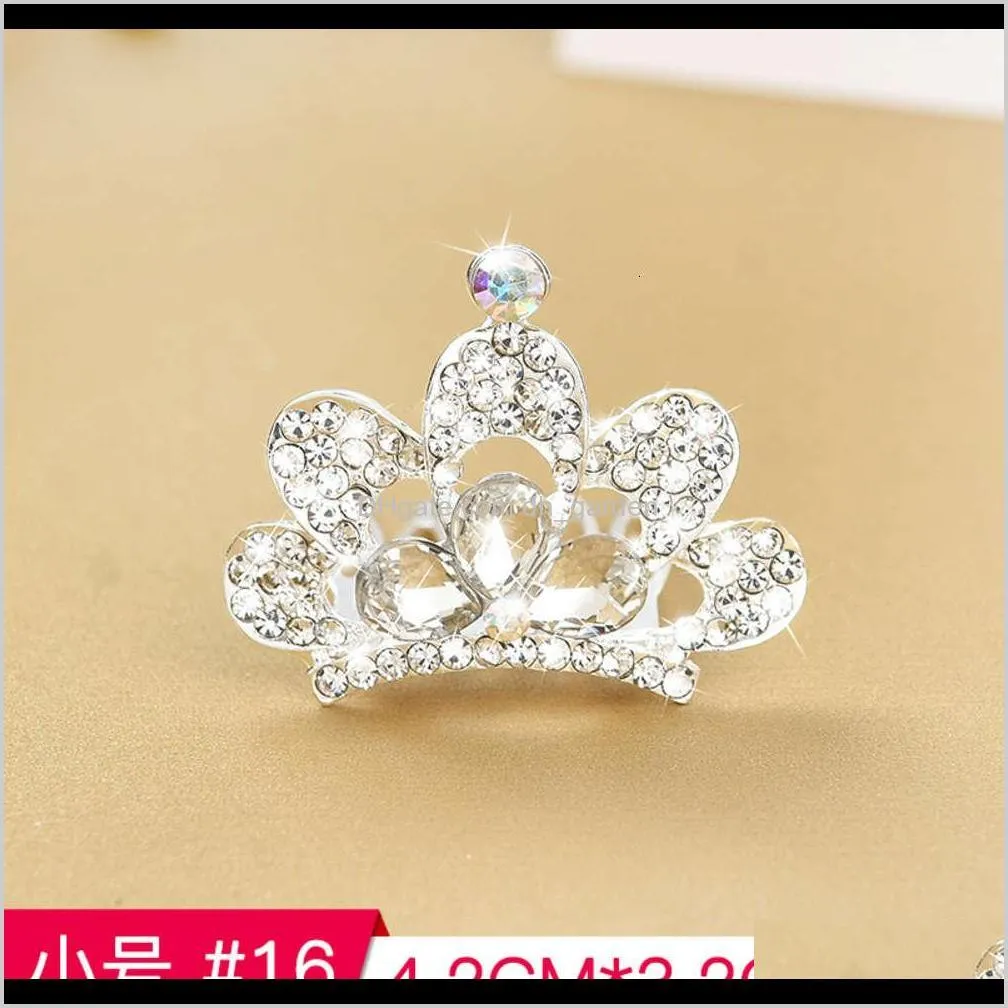 Children`s diamond hairband lovely princess accessories hair comb baby crown little girl hairpin headdress