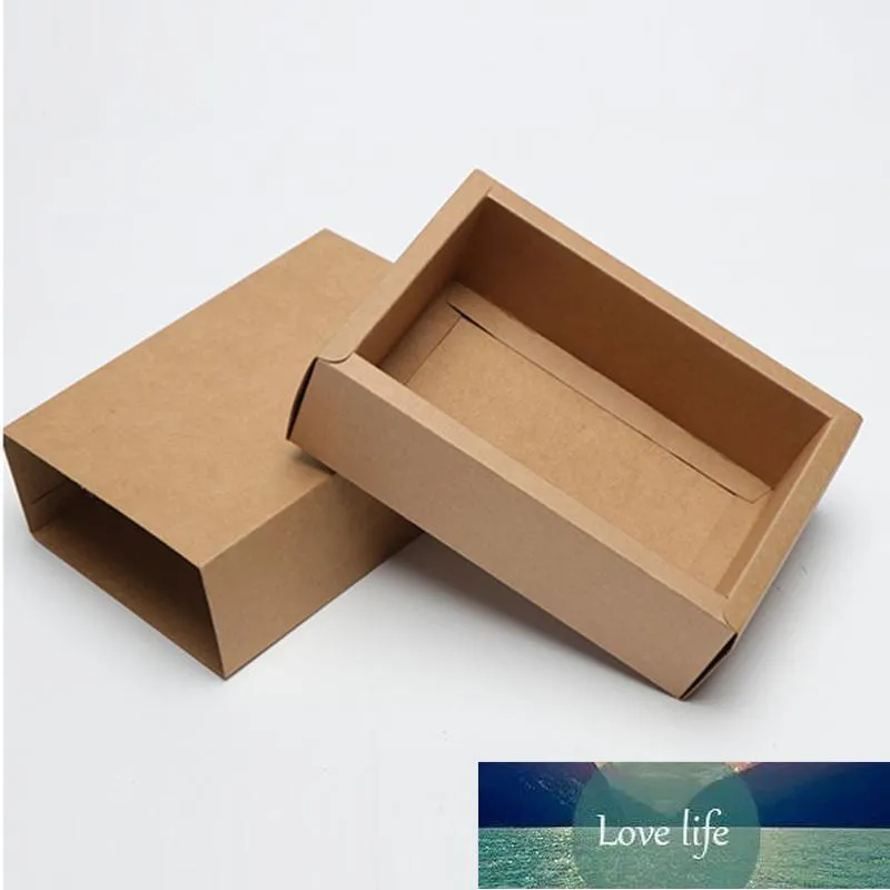 20 pièces boîtes cadeaux de type tiroir en papier kraft boîtes d'emballage de savon de bonbons parfumés (diamètre intérieur 6,5x6,5x3 cm) prix d'usine conception experte qualité dernier style original