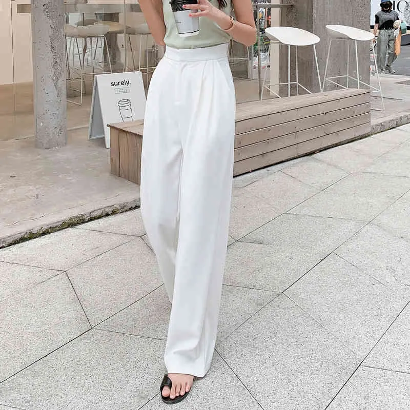 Chic White High Waist Work Comfort Lady Pants For Women Perfect For Summer  OL Style And Casual Wear From Lu003, $25.6