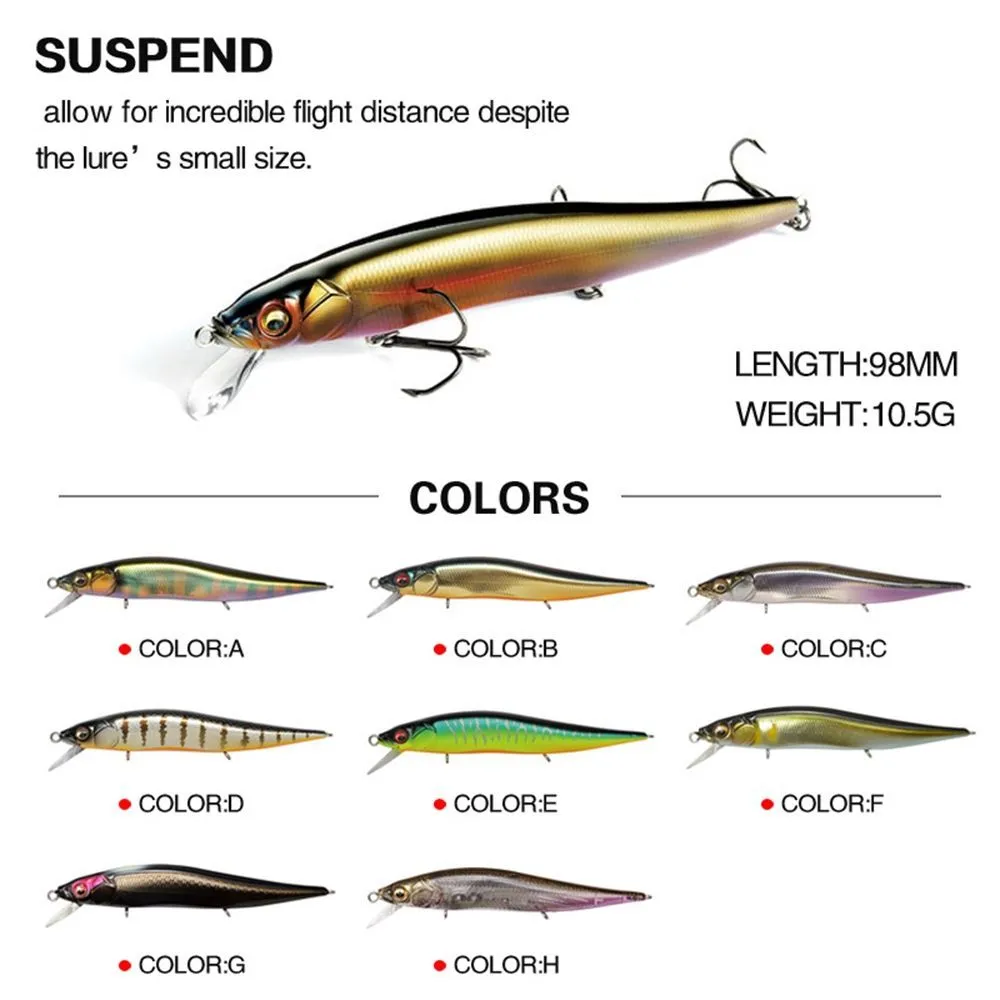 Floating Minnow Mini Fishing Lures With Noise Ball 98mm 105g