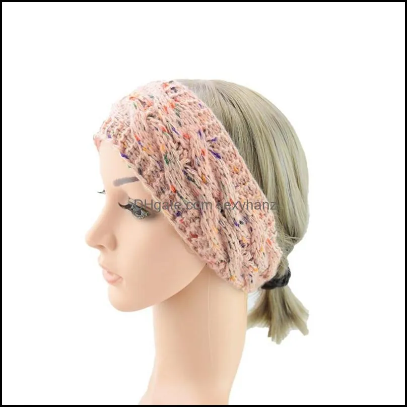 Knitted Hairband Crochet Headband Knit Winter Head Wrap Style Headwrap Ear Warmer Headwear Cap Hair Accessories GWB11742