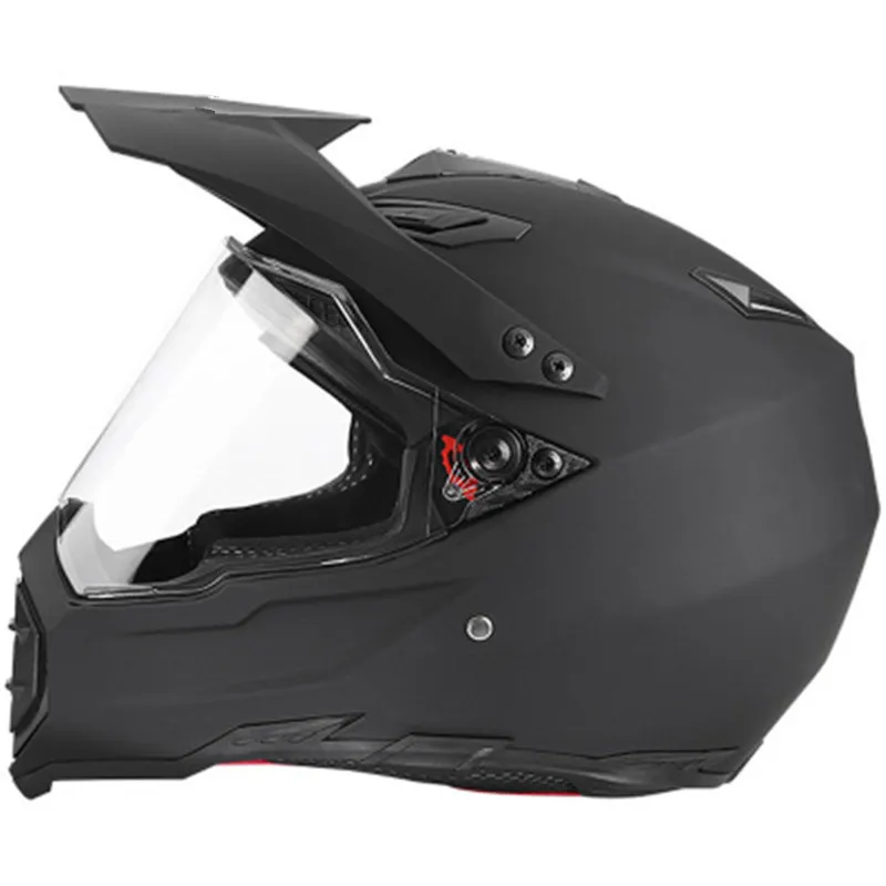 Dot Yetişkin Kask Dirtbike ATV Motocross Mx Offroad Motorcyle Sokak Bisiklet Snowmobile Kask Visor (Orta, Gloss Q0630