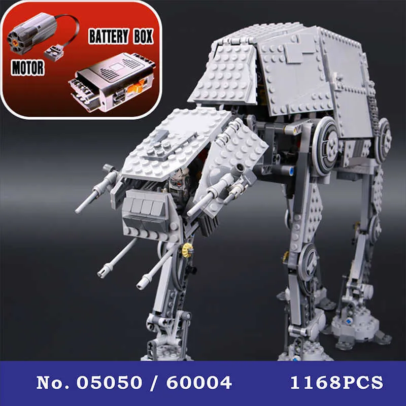 1168pcs MOC Compatible with legouingly DIY Star Series Building Blocks Wars Plus-Size AT Assembled Model Toys for Children Gift X0902